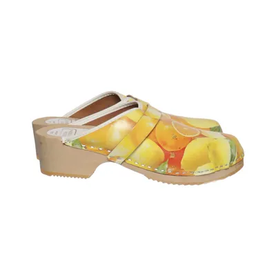 Clogs (Yellow, Orange, Multicolored) from Moheda Leather