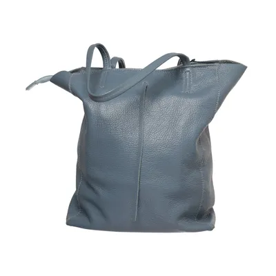 Handtas (Grijs, Blauw) van Borse in Pelle Leer