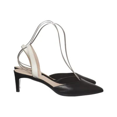 Pumps (Black, White) from Flattered x Emilia de Poret Leather