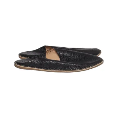 Slippers (Zwart) van Vrai Cuir Leer