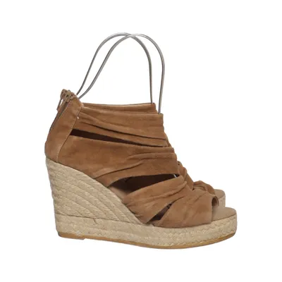 Chaussure compensées (Marron) de Kanna Cuir, Daim