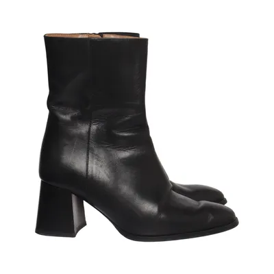 Heeled boots (Black) from Flattered Leather
