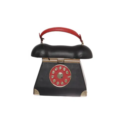 Handväska (Svart, Röd)