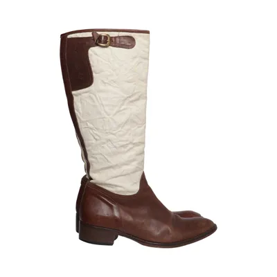 Bottes (Marron, Blanc) de River Woods Cuir