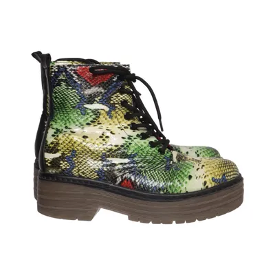 Schnürstiefel (Grün, Mehrfarbig) von Forever Folie