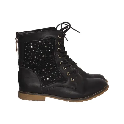 Bottes à lacets (Noir) de Mode Queen