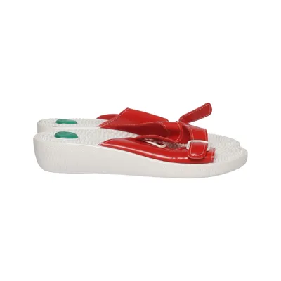 Massage slippers (Red, White) from Antishock Leather