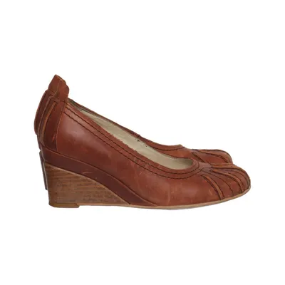 Chaussure compensées (Marron) de Fly London Cuir
