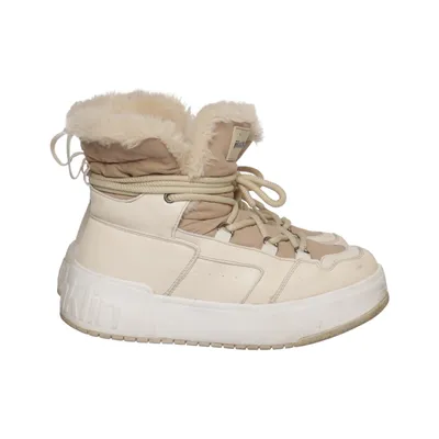Laced boots (Beige) from D.Franklin Leather
