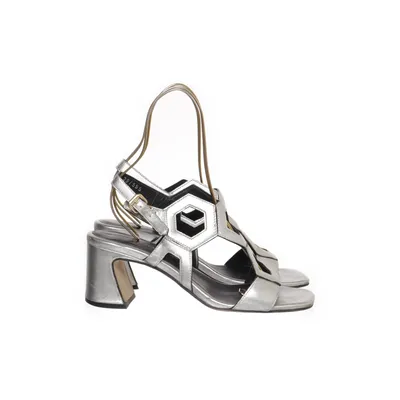 High heel sandals (Silver) from Bruno Premi Leather