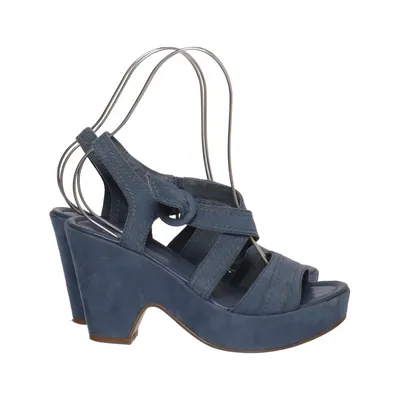 Wedges (Blue) from Via della Rosa Leather