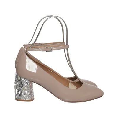 Pumps (Beige, Silverfärgad) från ASOS Shoes Polyuretan