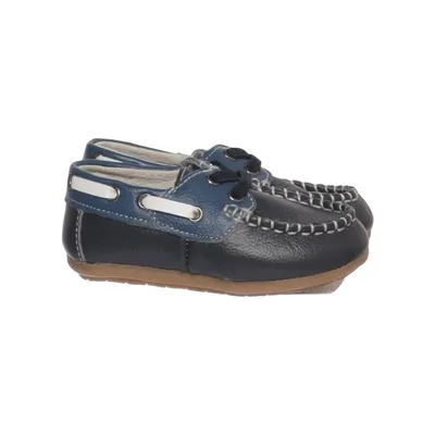 Boat shoes (Blue, Black) from Happy Bee Leather
