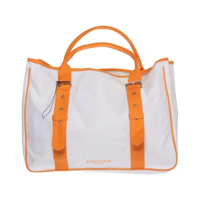 Canvas bag (White, Orange) from Lancaster