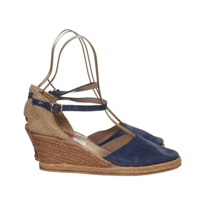 Chaussure compensées (Bleu, Beige) de Ella of Sweden Cuir