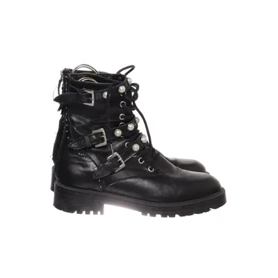 Laced boots (Black) from Zara Basic Collection