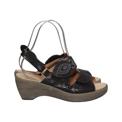 Wedges (Black) from Think! Leather