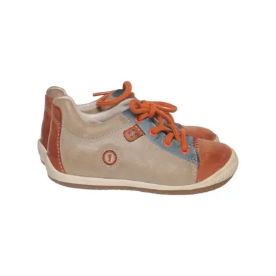Sneakers (Beige, Oranje, Blauw) van Elefanten Leer
