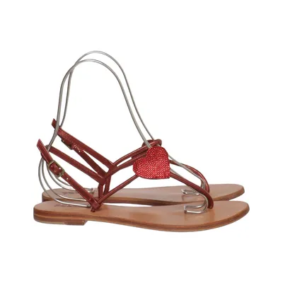 Sandals (Red, Brown) from Studio Pollini Leather