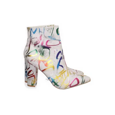 Stövletter (Vit, Flerfärgad)