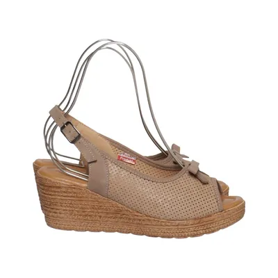Chaussure compensées (Beige) de Axel Cuir
