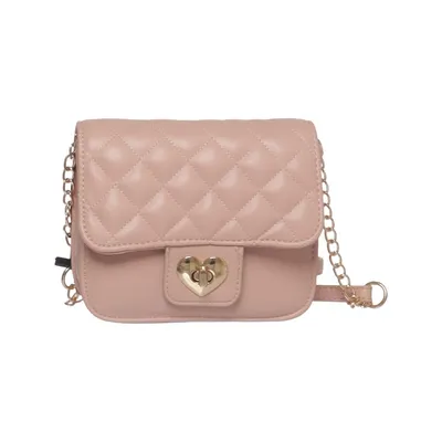 Shoulder-bag (Pink) from Glitter Polyester, Polyurethane