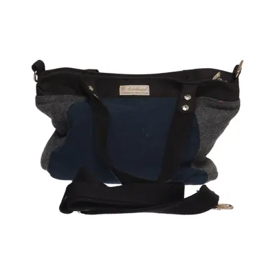 Shoulder-bag (Blue, Gray, Black) from Adelheid Cotton, Polyester