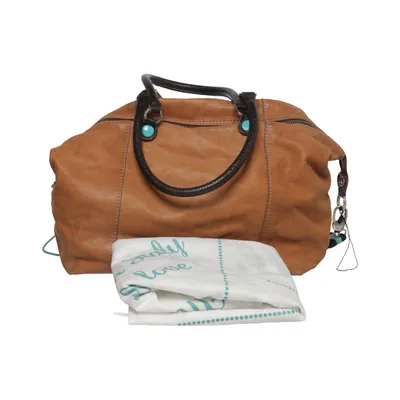 Schoudertas (Bruin, Turquoise) van Gabs Leer