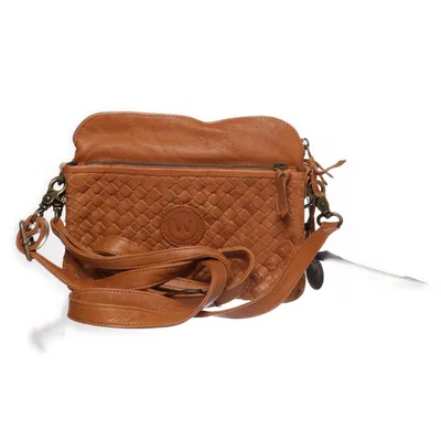 Shoulder-bag (Brown) from Wanderers Cotton, Leather