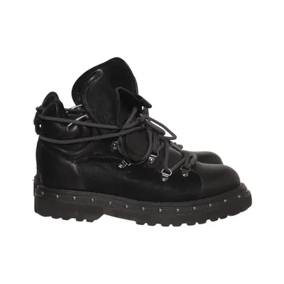 Bottes à lacets (Noir) de Eva Minge Cuir