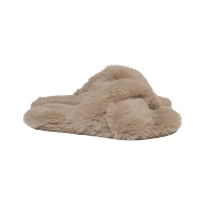 Slippers (Beige) van Reiss Imitatiebont