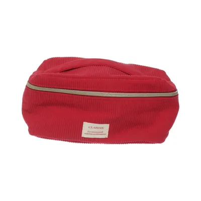 Trousse de toilette (Rouge) de Clarins Coton recyclé, Polyester recyclé
