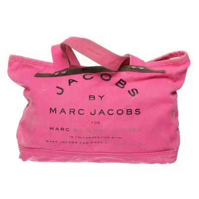 Håndtaske (Pink) fra Marc by Marc Jacobs Bomuld, Læder