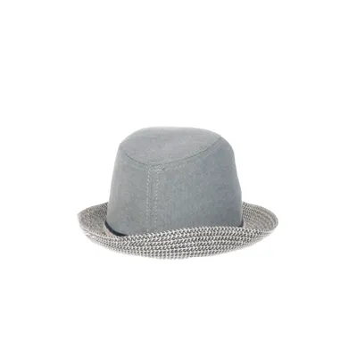 Bolhoed (Blauw, Grijs, Wit) van Pusblu Katoen