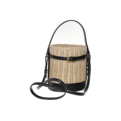 Axelremsväska (Beige, Svart) från Zara Bomull, Polyester