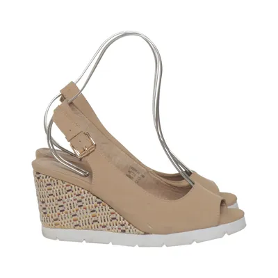 Chaussure compensées (Beige) de Clara Barson Cuir
