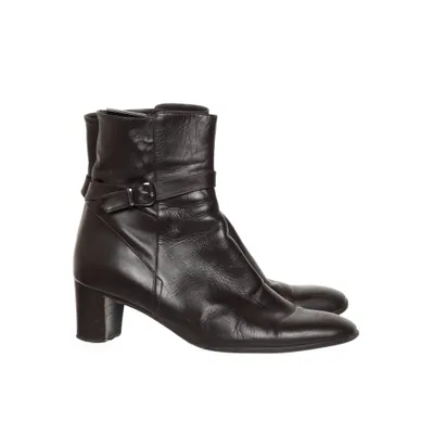 Heeled boots (Brown) from Heyraud Leather