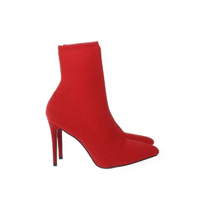 Heeled boots (Red) from Fashion Nova