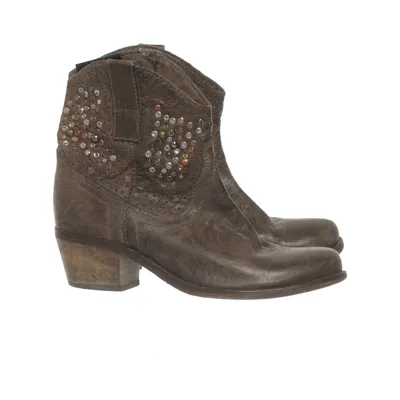 Ankle boots (Brown) from Lazamani Leather