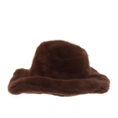 Buckethatt (Brun) från Mango Bomull, Polyester
