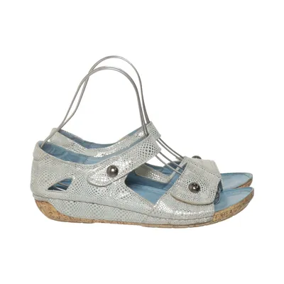 Sandales (Argent, Bleu) de Charlotte of Sweden Cuir