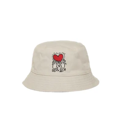 Bucket hat (Beige, Black) from Keith Haring