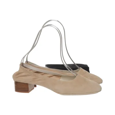 Ballet flats (Beige) from Lottusse Suede, Leather