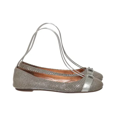 Ballet flats (Gray, Silver) from Marc by Marc Jacobs Leather