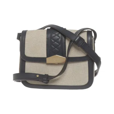 Sac à bandoulière (Bleu, Beige) de Pourchet Cuir, Coton
