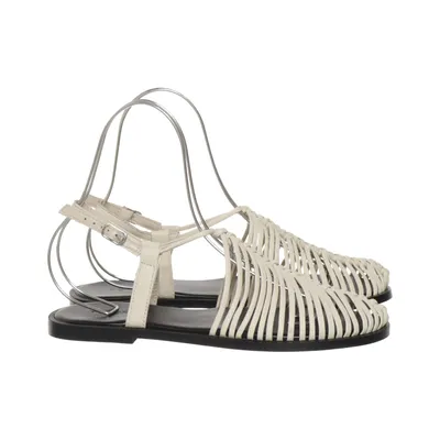 Sandals (Beige) from Topshop Leather
