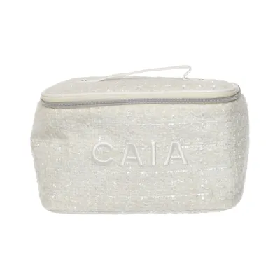 Sminkväska (Vit) från Caia Polyester, Ull
