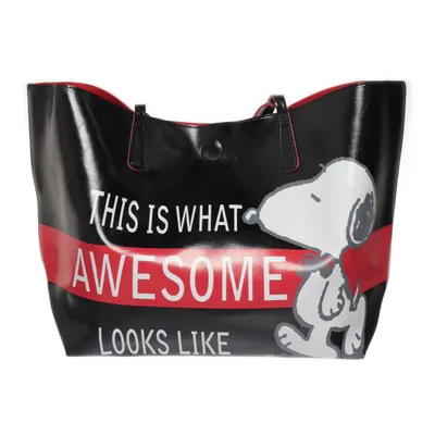 Handväska (Svart, Röd, Vit) från Peanuts Polyester
