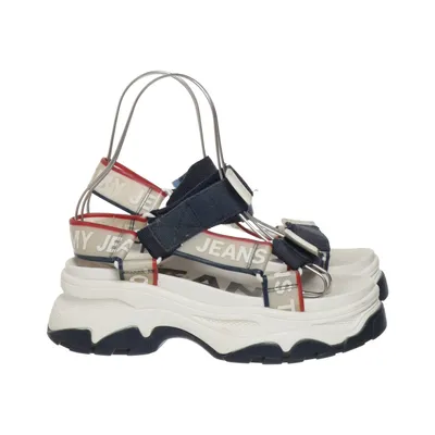 Sandales (Blanc, Multicolore) de Tommy Hilfiger Jeans Polyester, Polyuréthane