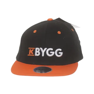 Baseballkeps (Svart, Orange) från K-Bygg Bomull
